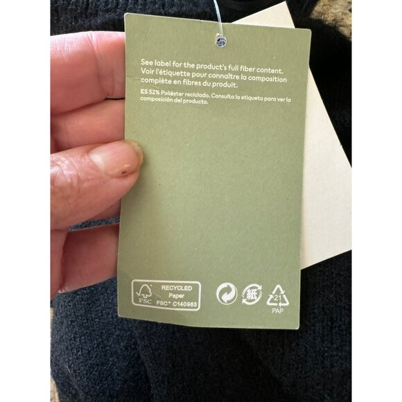 H&M Black Turtleneck Sweater Womens S Recycled Polyester & Acrylic - Picture 8 of 13